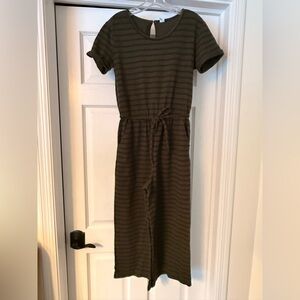 Old Navy Striped Olive Green/Black Jumper- Size Small